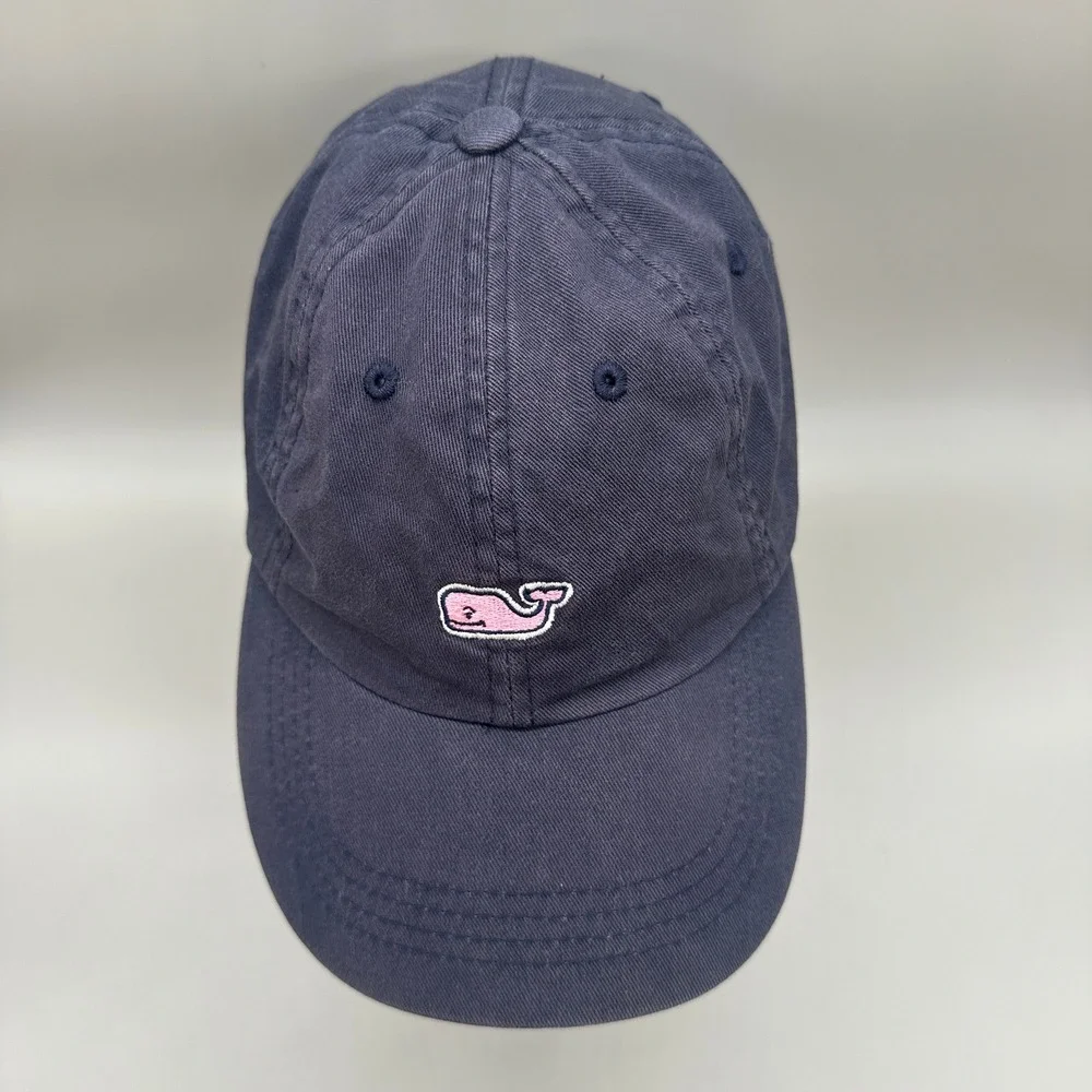 Vineyard Vines Whale Baseball Hat Womens OSFA Navy Blue Strapback Adjustable